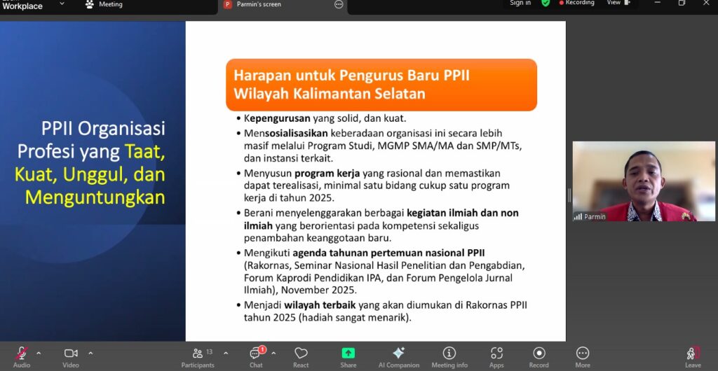 pelantikan PPII Wilayah Kalimantan Selatan